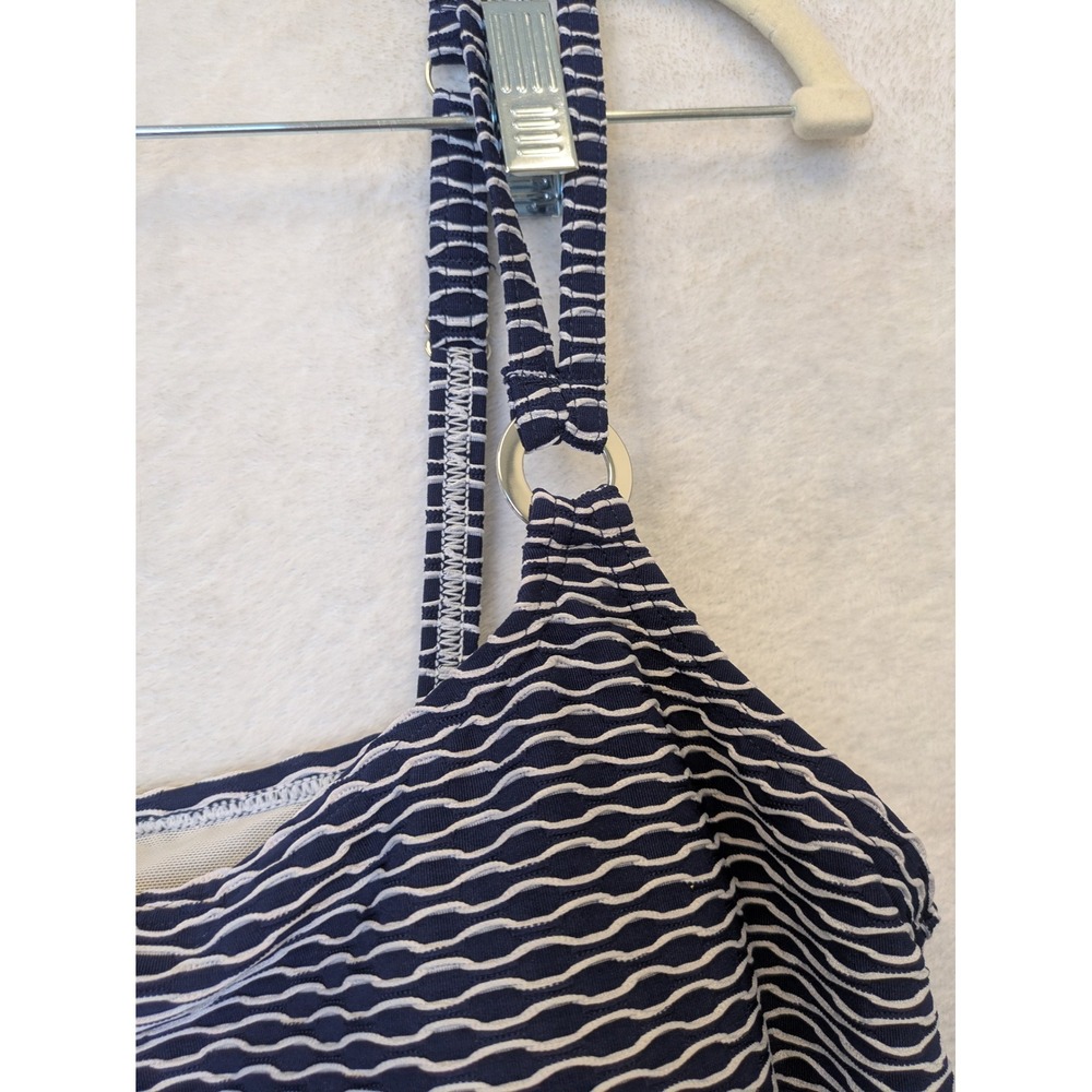Croft & Barrow Women's Size XL/XXL Tankini Swim Tops Lot of 2 Navy Black Striped - Picture 4 of 9